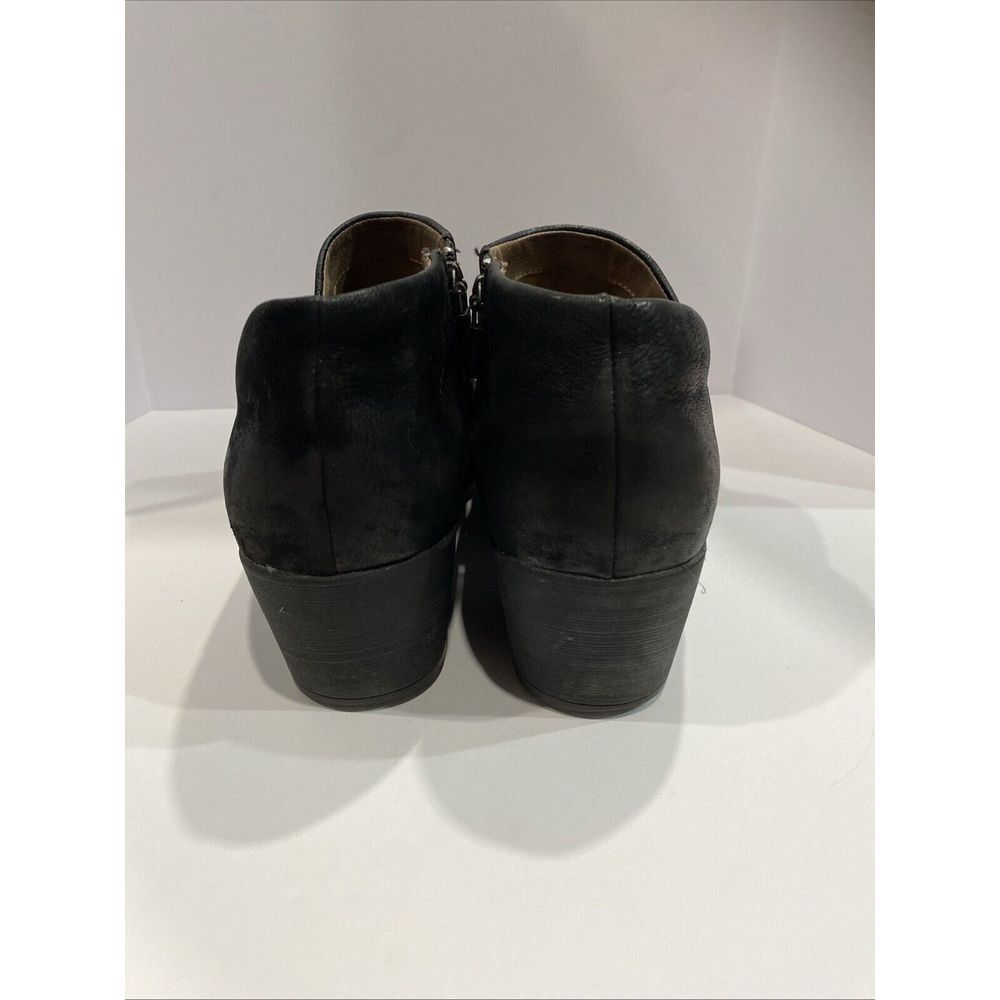 Dansko Womens Raina Ankle Boots Booties Black Nubuck Leather Block Heel 38/ W 8 - Picture 5 of 8